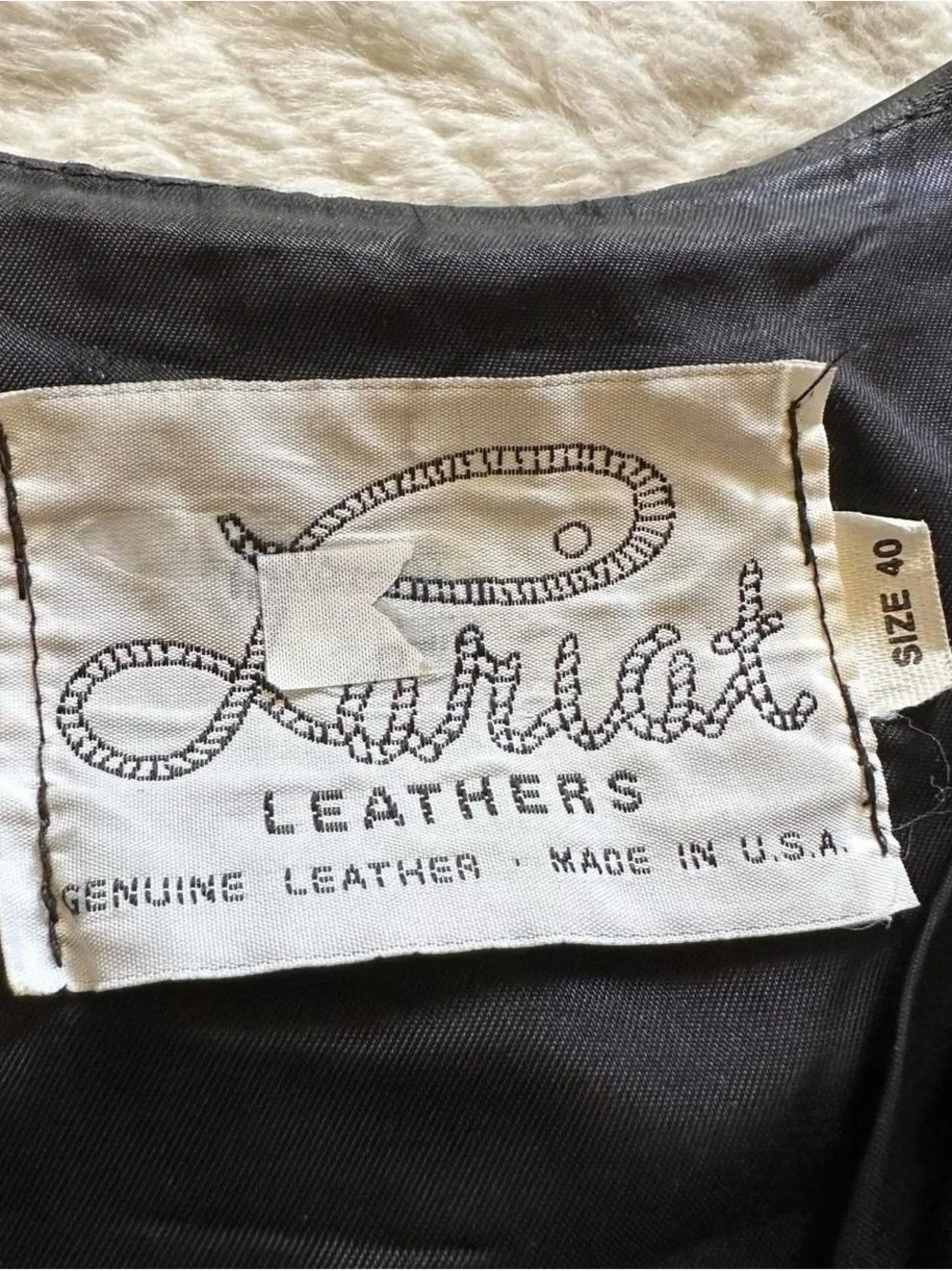 Vintage 1990s Leather Button-Front Vest in Black size 40